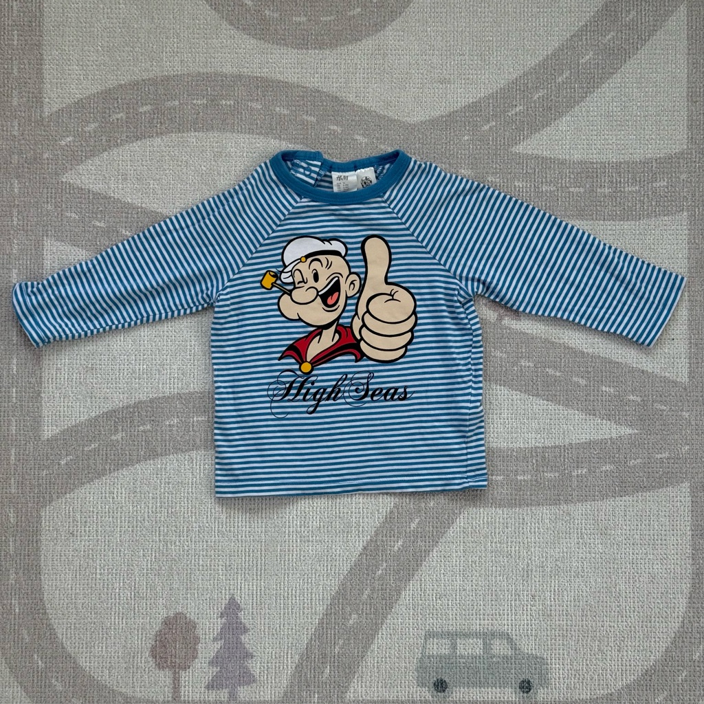 H&M X Popeye Striped Tee
